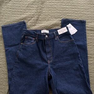 Abercrombie & Fitch Women’s Straight Leg Jeans - Dark Blue